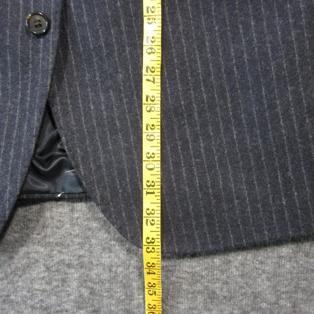 J Crew Legacy‎ Sportcoat Blazer Mens 42L Gray Pinstriped English Wool 3-Button